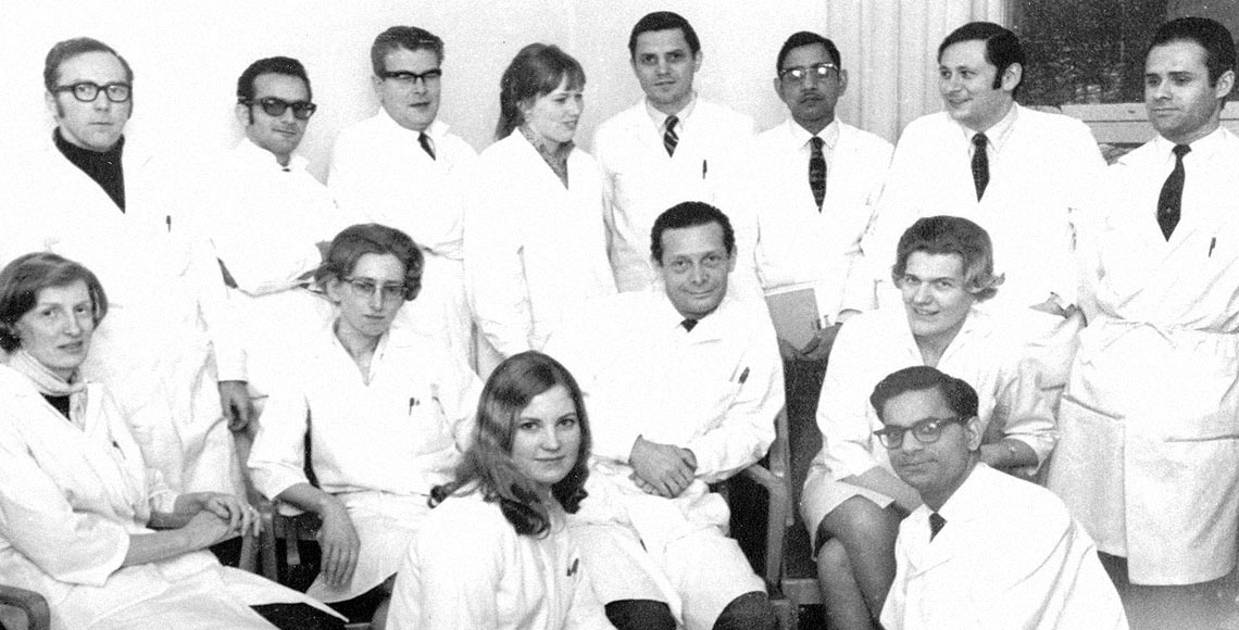 Prof. Diczfalusy among his Students